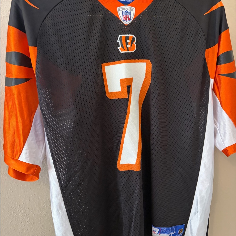 Bengals Reebok Black and Orange NFL Jersey